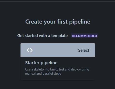 Bitbucket Starter Pipeline